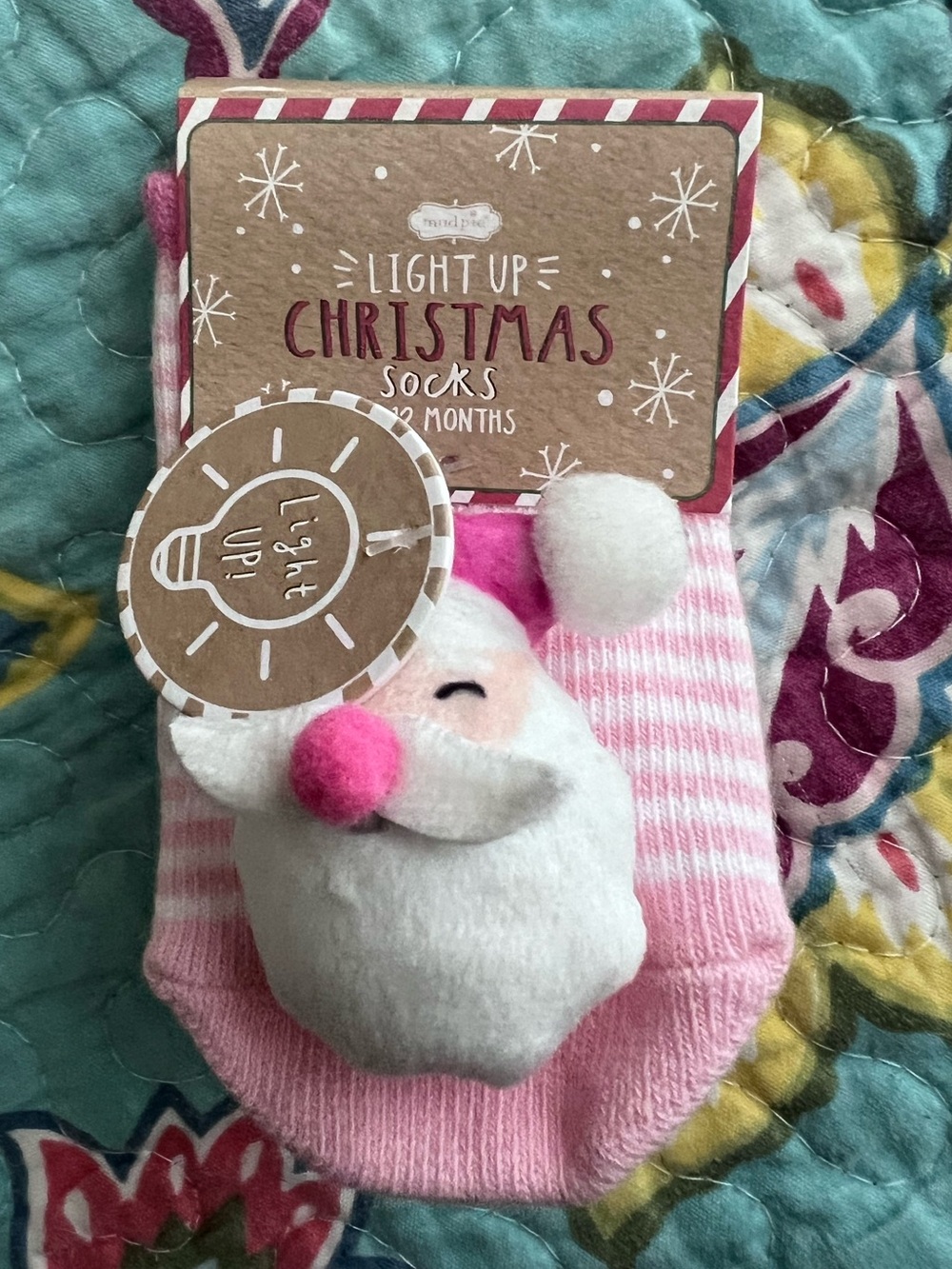 Mudpie Light Up Christmas Socks 0-12 Months